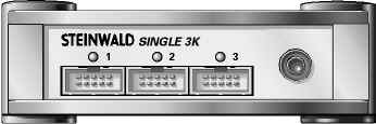 DC-HI-NET SINGLE 3K: 3 Messmittelanschlsse und eine Kanalwahltaste